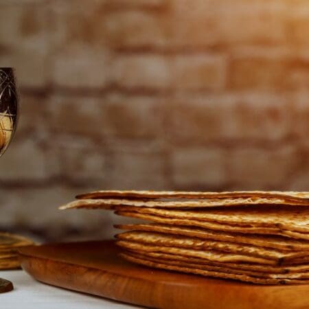 Passover cup and flatbread
