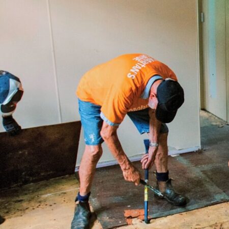 Samaritans Purse Workers repair a house in Rochester, Vic