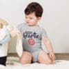 Baby short sleeve one-piece (Navy Logo) - Image 2
