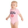 Baby short sleeve one-piece (Navy Logo) - Image 4