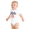 Baby short sleeve one-piece (Navy Logo)